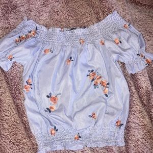 off the shoulder floral top